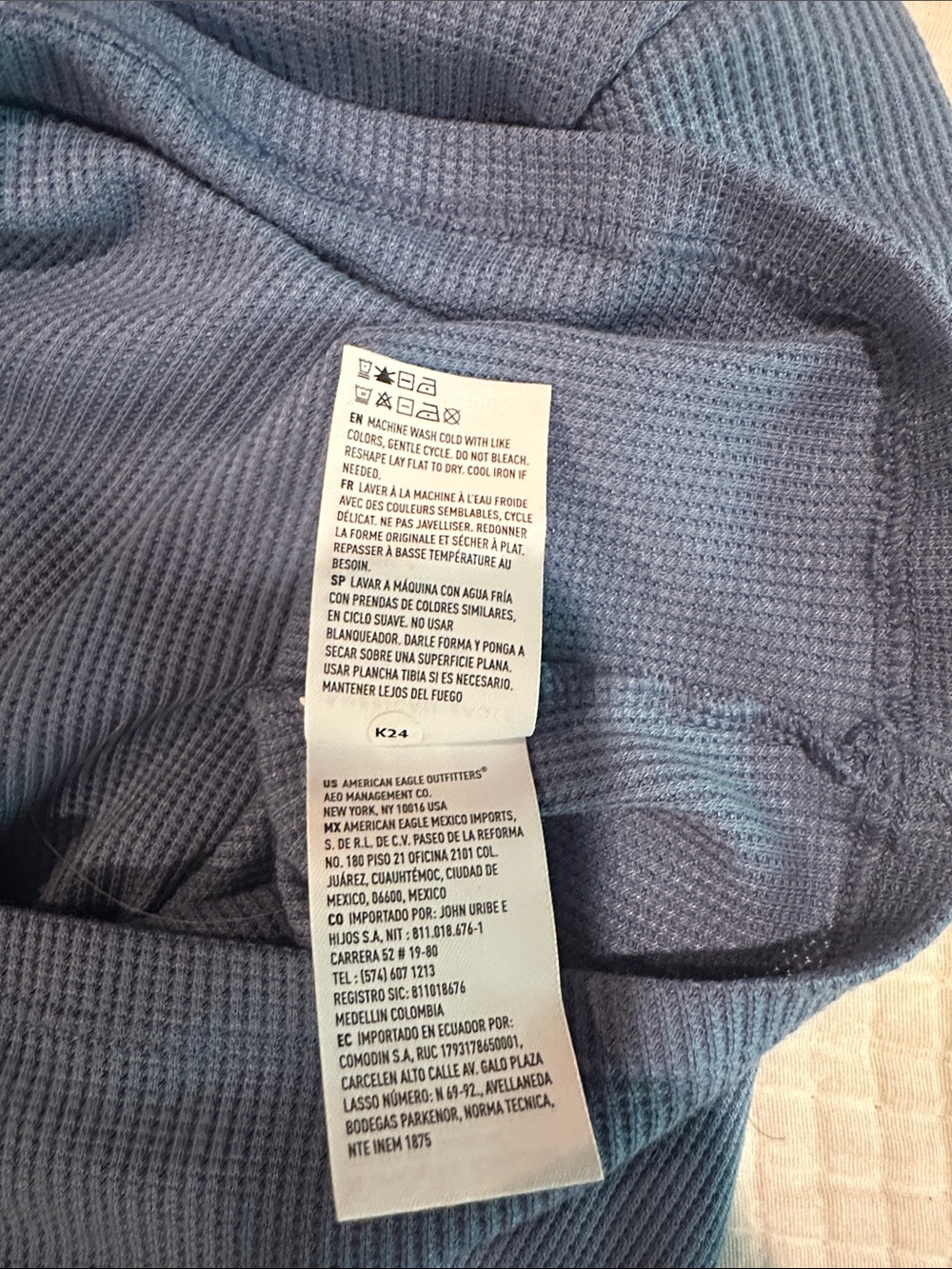 American Eagle Slate Blue Ribbed Turtleneck - Picture 7 of 7